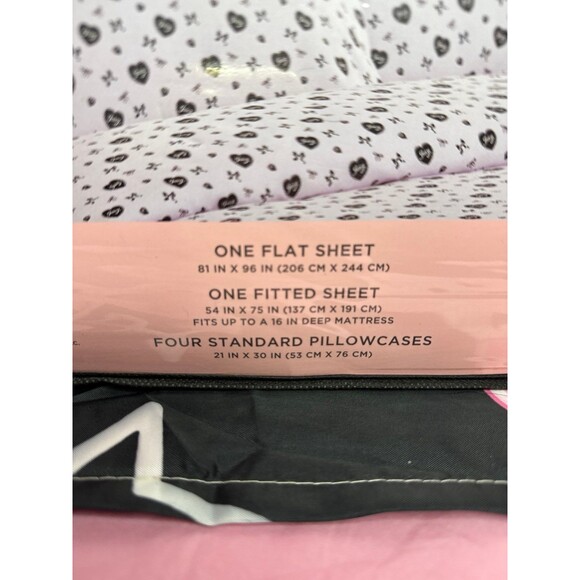 Juicy Couture Sheet Set-Bows and Hearts, Full - Picture 3 of 5